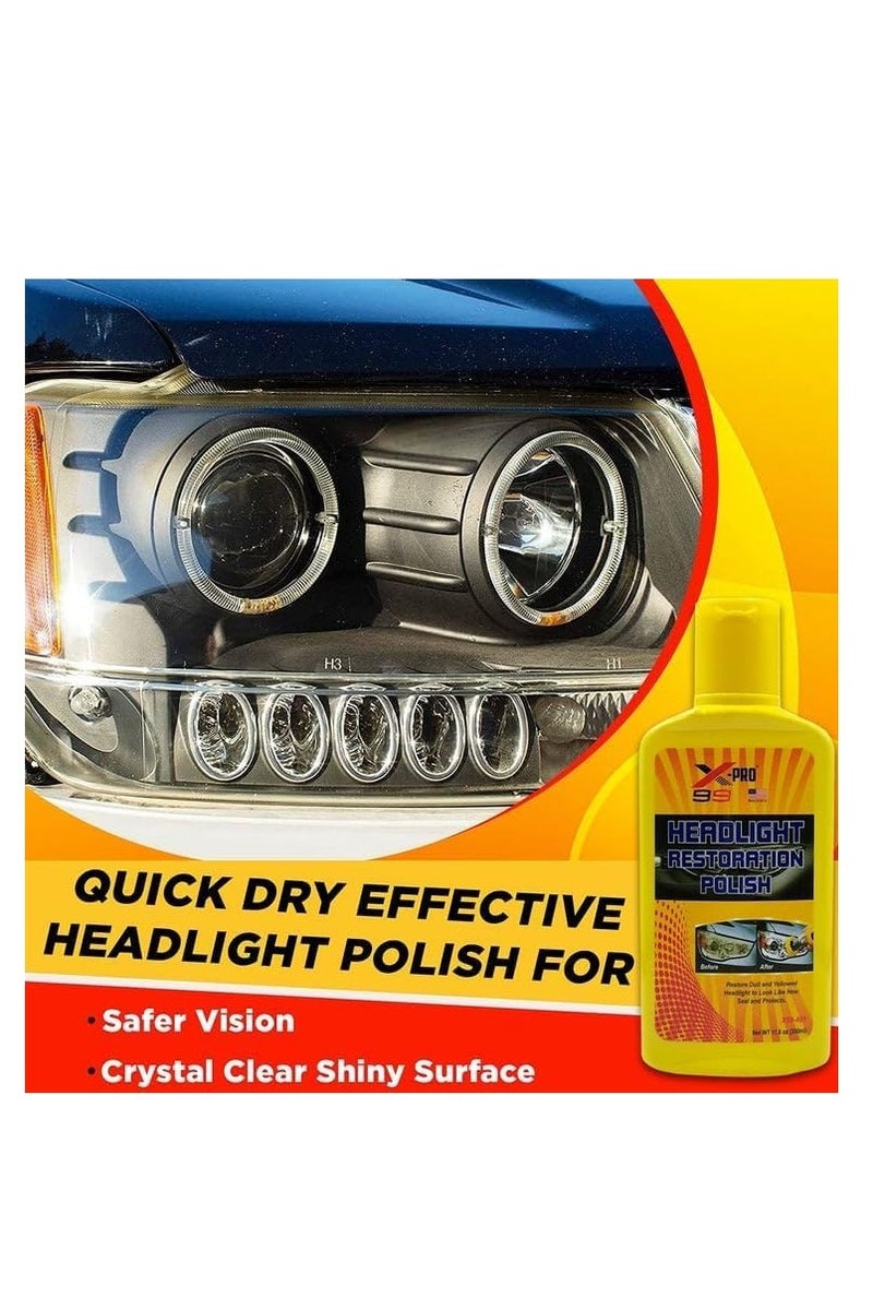 X Pro 99 Car Headlight and Spark Plug Polish 350ml Cleans, polishes, and removes oxidation from dull, cloudy, and yellowed headlights. Made in the USA. - Image 5
