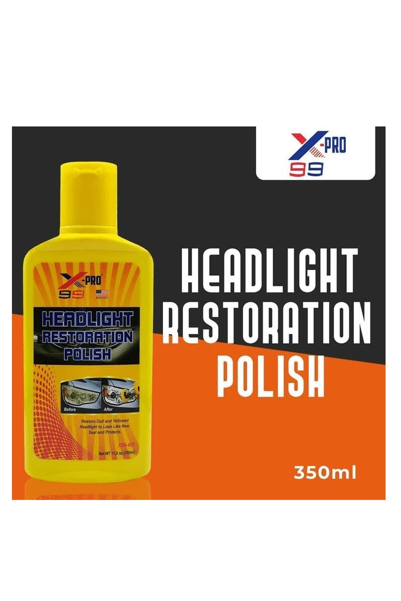 X Pro 99 Car Headlight and Spark Plug Polish 350ml Cleans, polishes, and removes oxidation from dull, cloudy, and yellowed headlights. Made in the USA. - Image 2