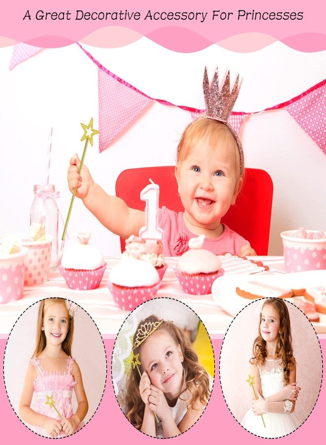 Meanplan 36 Pcs 13 Inch Fairy Wands Princess Magic Star Wands Fairy Angel Witch Sticks Fairy Costume Accessories for Women Girls Kids Halloween Costume Cosplay Party Prop(Gold) - Image 5