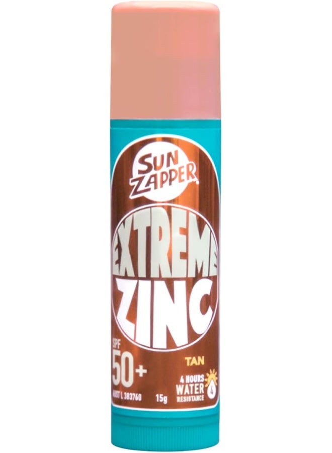 Sun Zapper (Tan) Extreme Zinc Stick - Tan Skin Tone Mineral Sunscreen Stick Spf50+ Uva/Uvb+ Unbeatable Sun Protection Sunblock, Sun Cream Made In Australia - Image 1