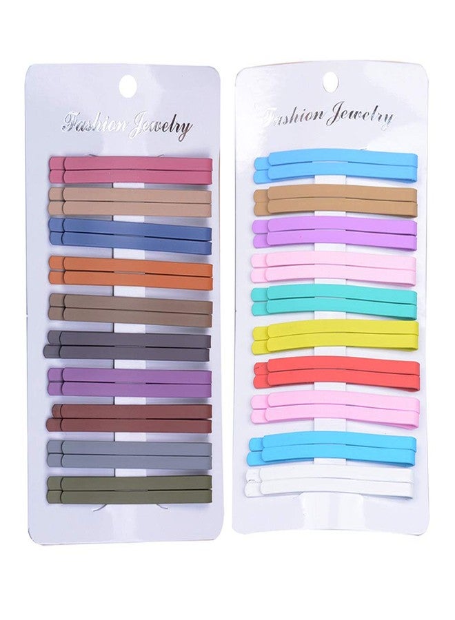 Luzen 40Pcs 2.36" Fashion Rainbow Colored Hair Clips Barrettes Metal Bobby Pin Decorations Hair Pin for Lady Women - Image 1