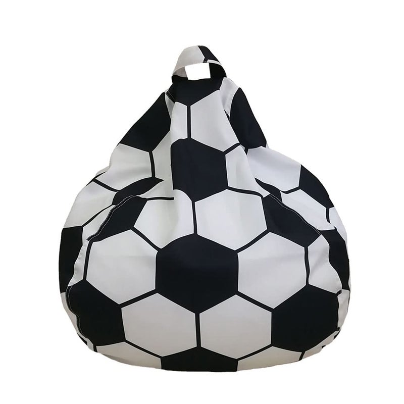 Highdi Kids Football Bean Bag Covers without Filling Adult Arm Chair Bean Bag Cover Child Size Large Stuffed Animal Storage  Plush Toys Holder and Organiser for Girls and Boys 60x70cmFootball