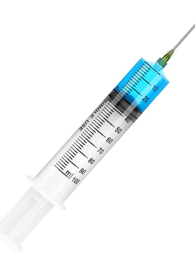 A AKRAF 3 Pack 100ml Syringes with 14G 1.0'' Blunt Tip Needles and Storage Caps(Luer Lock), Plastic Reusable Syringe for Glue Applicator, Oil Dispensing Multiple Uses…  - Image 5