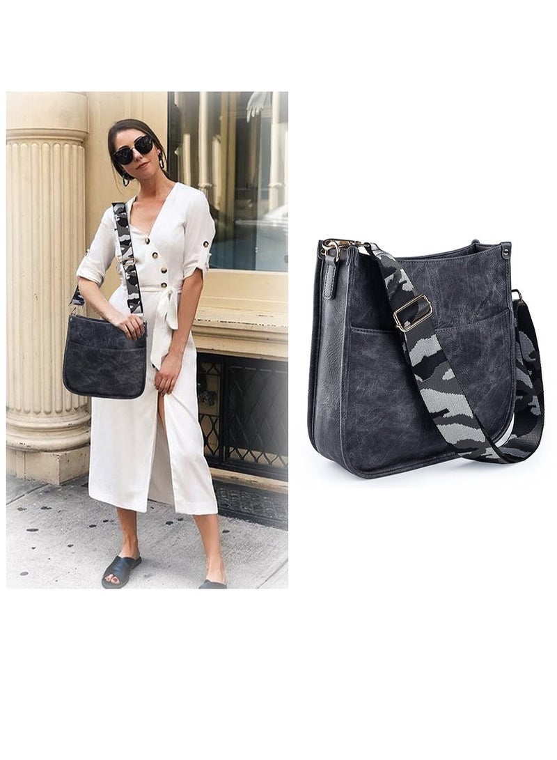 Vegan Leather Bag, Crossbody Fashion Shoulder Bag, Chest Purse with Adjustable Strap - Image 1