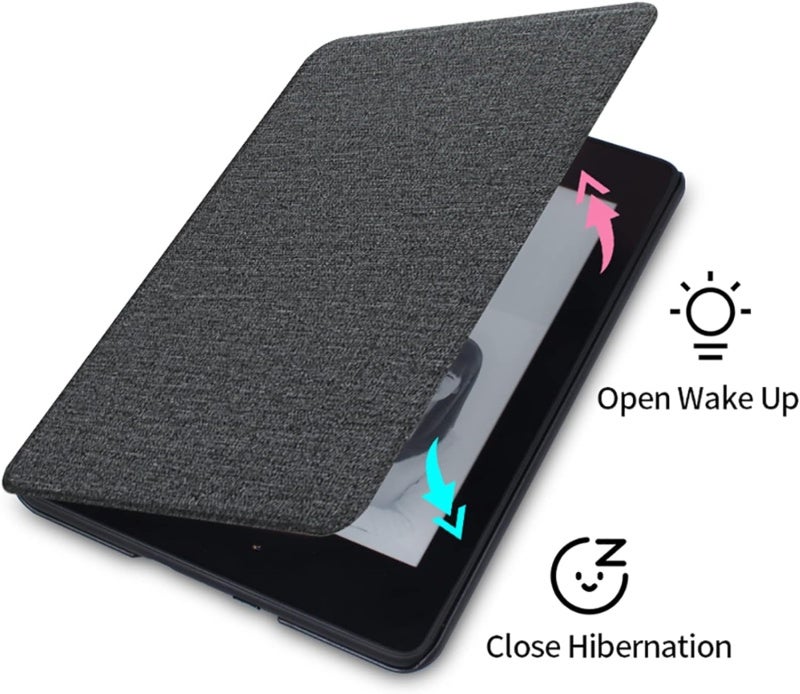 غطاء حماية من مادة TPU الناعمة باللون الرمادي لجهاز Kindle Paperwhite - تصميم بحواف مرتفعة مع فتحات دقيقة تناسب الإصدارات الخامس والسادس والسابع من Kindle Paperwhite - Image 4
