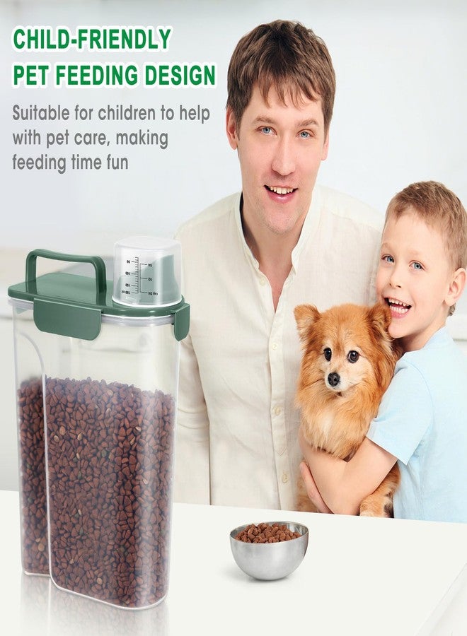 TBMax Cat Dog Food Storage Container 5 to 7 lbs, Secondary Pet Food Storage Container Beyond a Large Dog Food Bin for Daily Use, Easy-Pouring Bird Seed Dispenser, Travel Kibble Holder -Bottle Green - Image 4