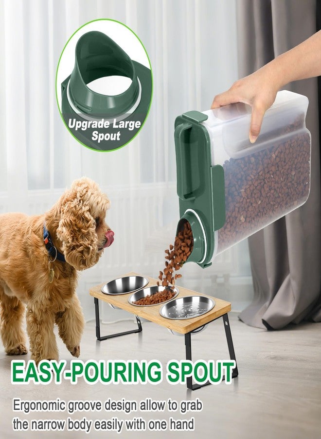 TBMax Cat Dog Food Storage Container 5 to 7 lbs, Secondary Pet Food Storage Container Beyond a Large Dog Food Bin for Daily Use, Easy-Pouring Bird Seed Dispenser, Travel Kibble Holder -Bottle Green - Image 3