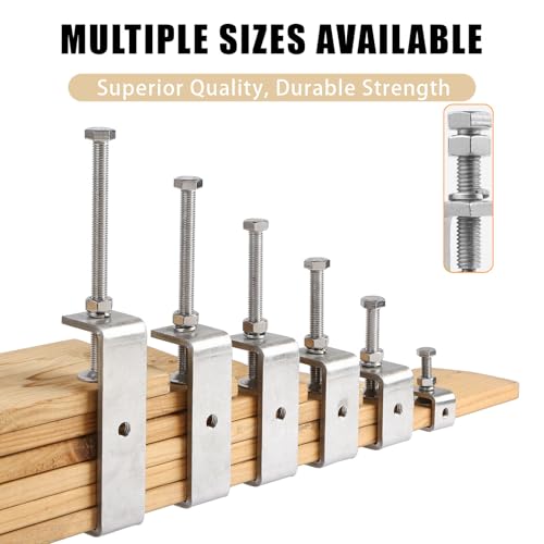 ZOWZEA 6 Pack 304 Stainless Steel C Clamp 0.8 Inch C Clamps for Woodworking and Welding Mounting，Suitable for Home and Professional Use - Image 4
