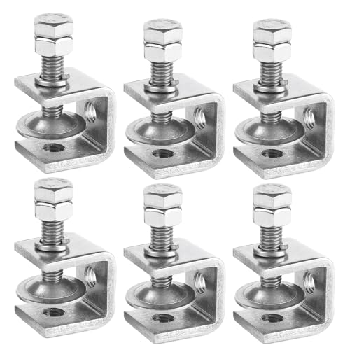 ZOWZEA 6 Pack 304 Stainless Steel C Clamp 0.8 Inch C Clamps for Woodworking and Welding Mounting，Suitable for Home and Professional Use - Image 1