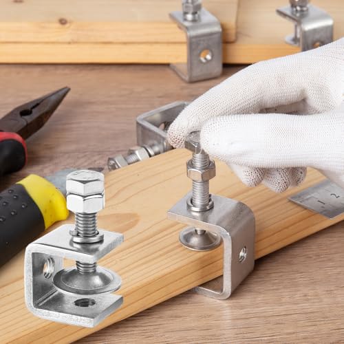 ZOWZEA 6 Pack 304 Stainless Steel C Clamp 0.8 Inch C Clamps for Woodworking and Welding Mounting，Suitable for Home and Professional Use - Image 5