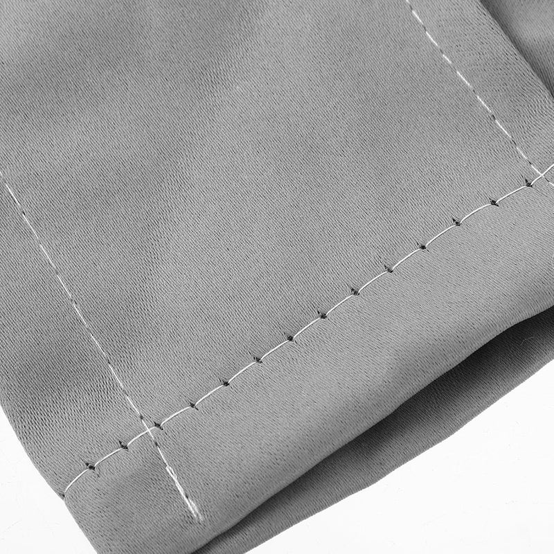 Healeved Farmhouse Gray Window Valance Curtain 45x145cm Short Kitchen Small Window Curtain for Bathroom and Living Room - Image 3