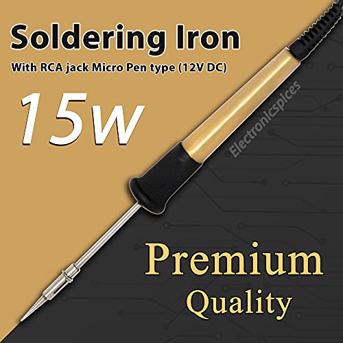 Electronicspices Electronic spices 15watt Soldering iron With RCA jack Micro Pen type (12V DC) - Image 4