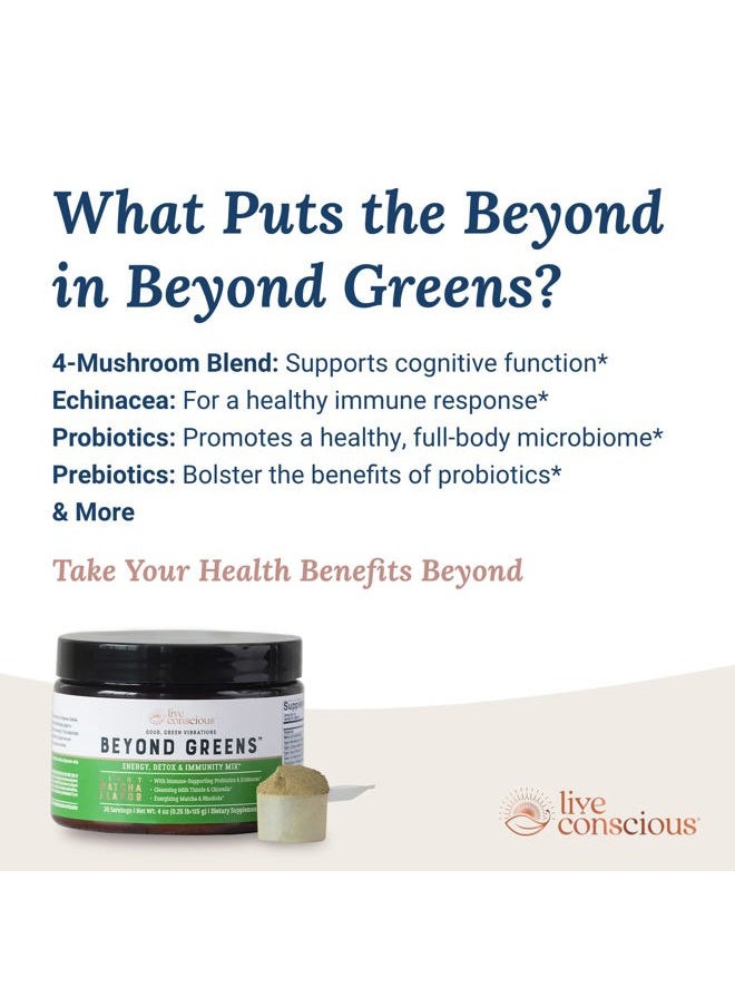 Max Green Alchemy Beyond Greens Concentrated Superfood Powder - Matcha Flavor w/Chlorella, Echinacea, Probiotics for Immune Support & Energy - 30 Servings (2-Pack)  - Image 5