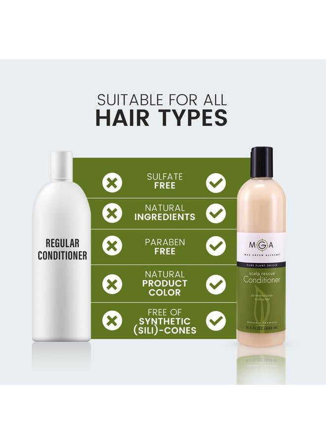 Max Green Alchemy MGA Vegan Hair Conditioner - Organic Formula with Tea Tree for Healthy Hair | Hair Care Product with Natural Herbal Scent | Parabens Silicone & Sulfate Free Conditioner | Unisex | 8.8 Fluid Oz - Image 5