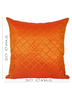ZIKRAK EXIM Zikrak Exim Polyester 150 TC Cushion Cover 12X12_Orange  - Image 2