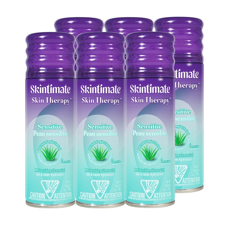 Skintimate Shave Gel Skin Therapy Lotionized Vitamin-E 7 Ounce(207ml) (6 Pack) - Image 1