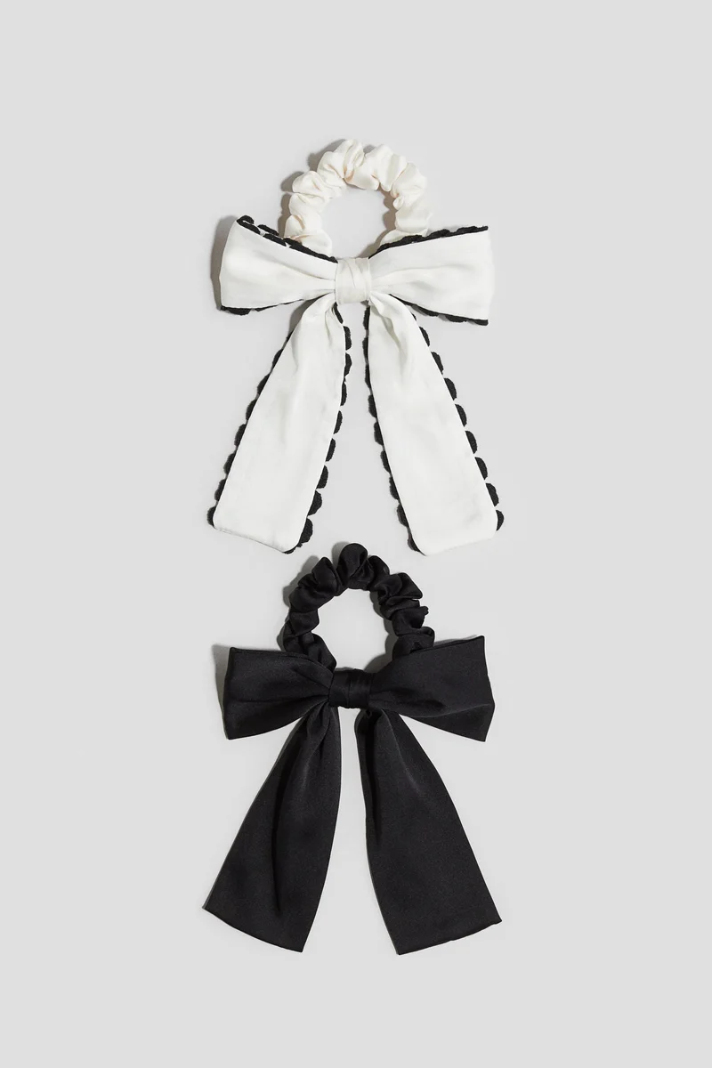 H&M 2-pack bow-detail scrunchies