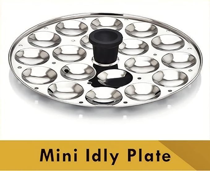 Missippi Idli Maker Stainless Steel Idli Cooker, Idli Steamer, Idly Pot, Mini Idli (Silver, 8 Idli, 4 Plate) Multicookware. (RX 8 Idli + Steamer + 1 Mini), 4 liter - Image 4