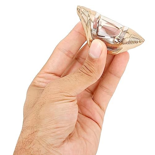 JVCV® Soft TPU Transparent Key Cover Compatible with Hyundai Alcazar, Creta, Venue, i20, Tucson, Elantra 4 Button Smart Key – Stylish Protective Case for Car Remote (Transparent Gold) - Image 5