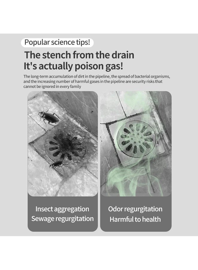 Drain Defense Kit - 2 Piece Odor Resistant Floor Drain with Removable Filter Cover |Shower Drain Hair Catcher |Prevents Plumbing Clogs |Ideal for Drain Pipes ≥ 1.3’ Diameter - Image 4