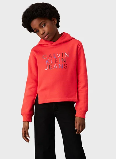 Calvin Klein Jeans Youth Color Logo Hoodie