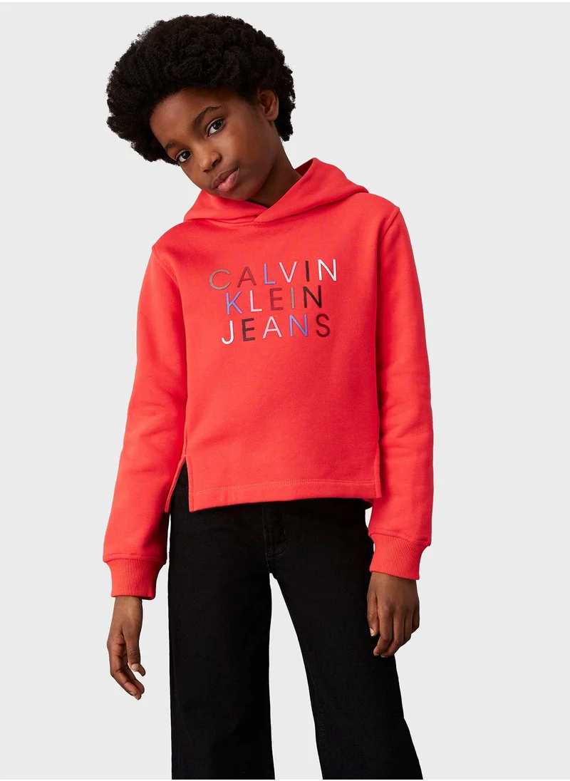 Calvin Klein Jeans Youth Color Logo Hoodie