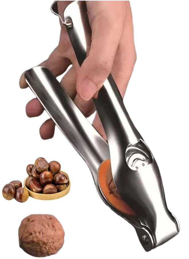 Much Hotter Chestnut Cutter Stainless Steel, Chestnut Cracker Tool, Chestnut Quick Opener, Chestnut Peeler, with Silicone Pad,Multifunctional Walnut Nut Cracker with Bottle Opener - Image 1