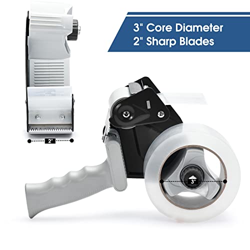 Pacific Mailer Packing Tape Dispenser Gun, Pacific Mailer 2 Inch Tape Gun Dispenser with 2 Inch Carton Packing Tape, Lightweight Industrial Side Loading Tape Dispenser - Black - Image 3