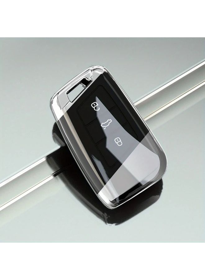 TPU Car Key Case Cover Transparent Black For VW Passat B8 Magotan Skoda Kodiaq Keyless Entry Vehicle Accessories Protective Durable - Image 4