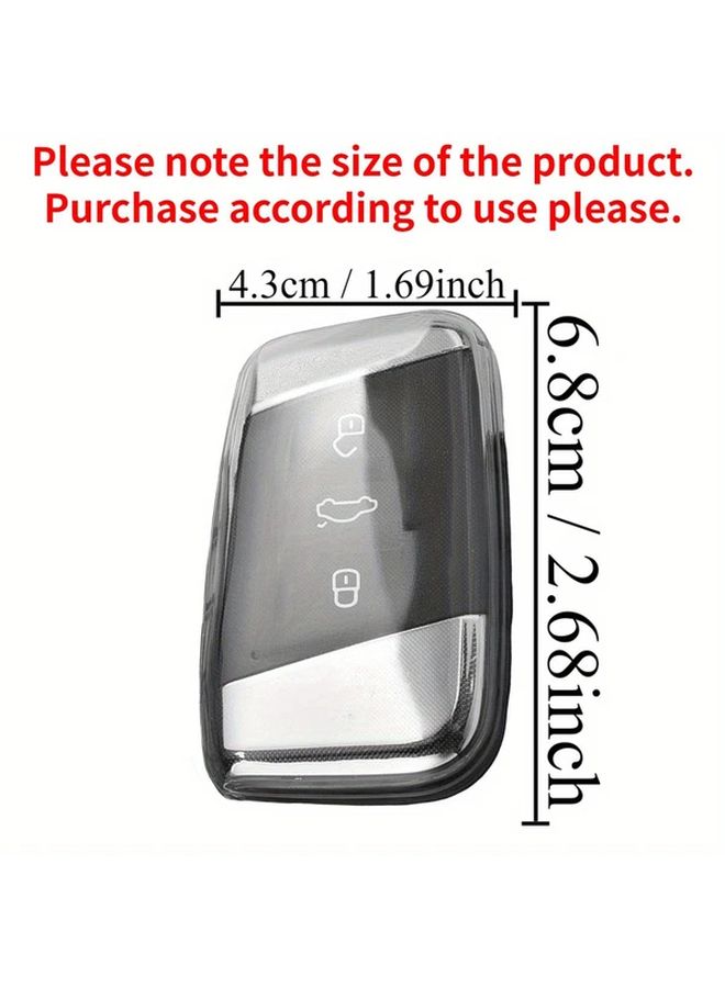TPU Car Key Case Cover Transparent Black For VW Passat B8 Magotan Skoda Kodiaq Keyless Entry Vehicle Accessories Protective Durable - Image 2