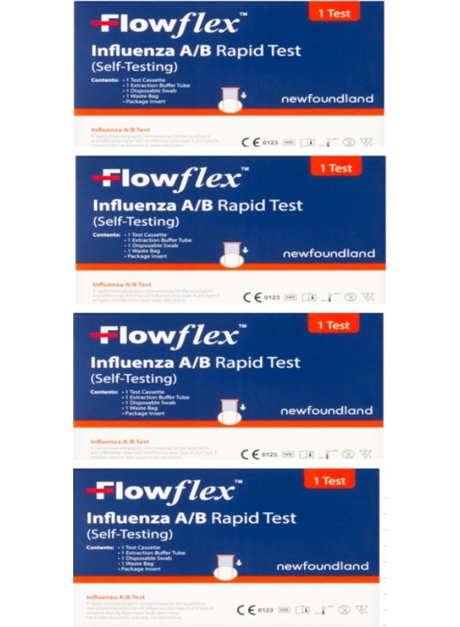 FlowFlex Influenza A/B Rapid Test Kit - Pack of 4 - Image 2