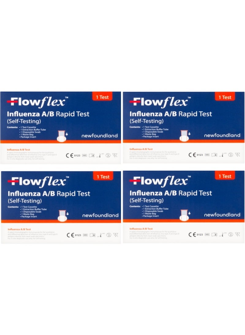 FlowFlex Influenza A/B Rapid Test Kit - Pack of 4 - Image 1