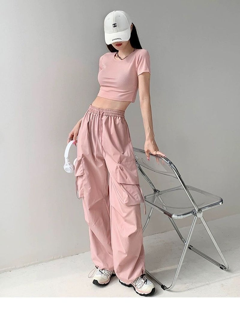 American Style Workwear Casual Pants Women'S 2024 New Loose High Waist Straight All-Match Long Pants With Wide Legs - Image 2