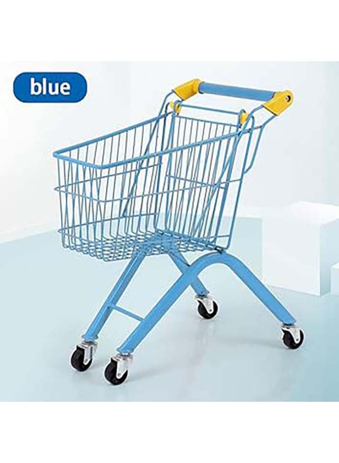 AL BADER Shopping Cart Iron For Kids Children's Toy Supermarket Handcart Mini Shopping Cart Toy Shopping Cart With Sturdy Metal Frame Toddler Shopping Cart Pretend Play Shopping Cart Blue - Image 3