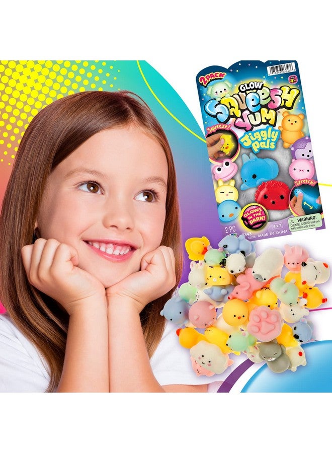 جا-رو ألعاب موتشي سكويشي أنيملز جيجلي (6 عبوات 12 قطعة) سكويشيز كاواي مكتب صغير للحيوانات الأليفة. أشياء لطيفة للفتيات في سن المراهقة. لعبة تخفيف التوتر. هدايا حفلات الأطفال وجوائز الفصل الدراسي. 33436Slp - Image 3