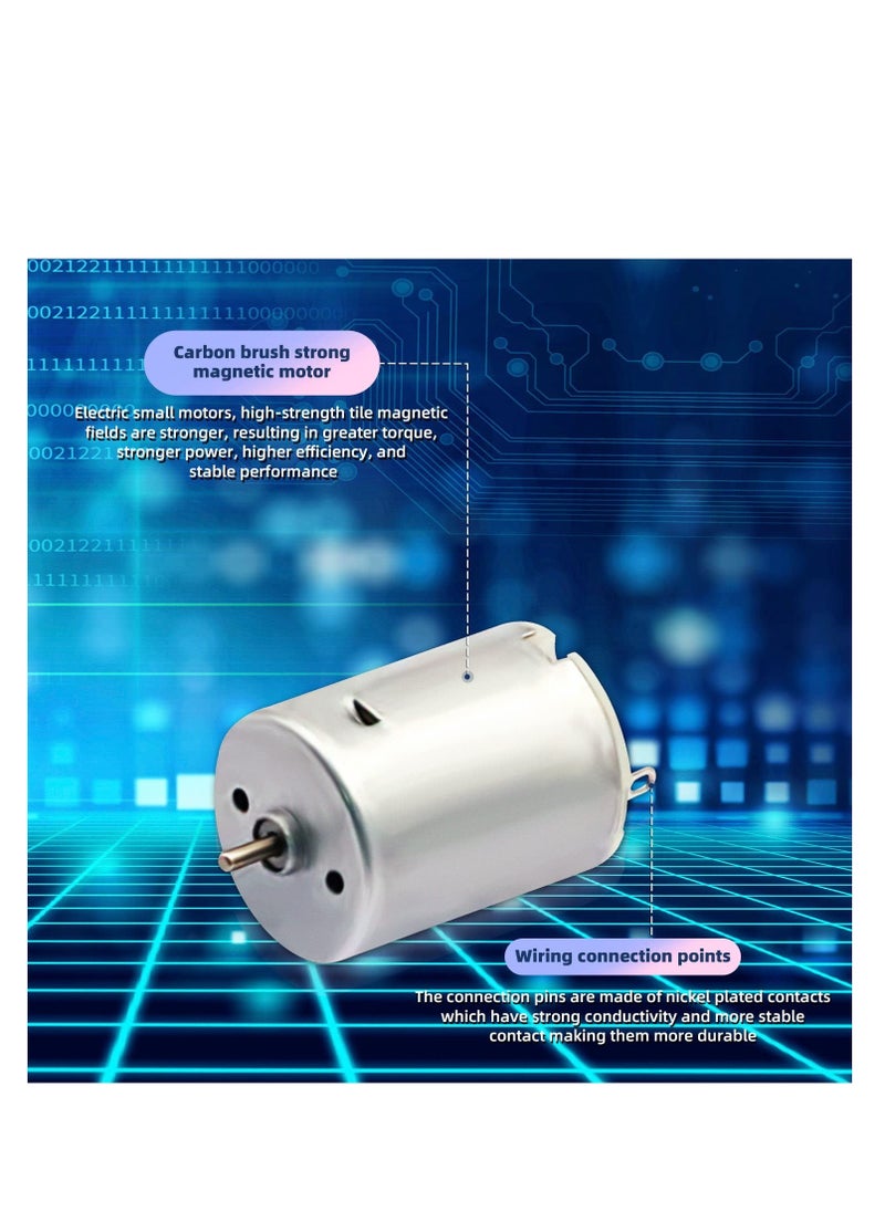 Excefore - DC Motor, 12 Pcs 3V-12V 280 Micro DC Motor, Round Shaft Electric Motor, Mini Electric Hobby Motor, for DIY Toys Science Projects Airplane RC Boat Model - Image 1