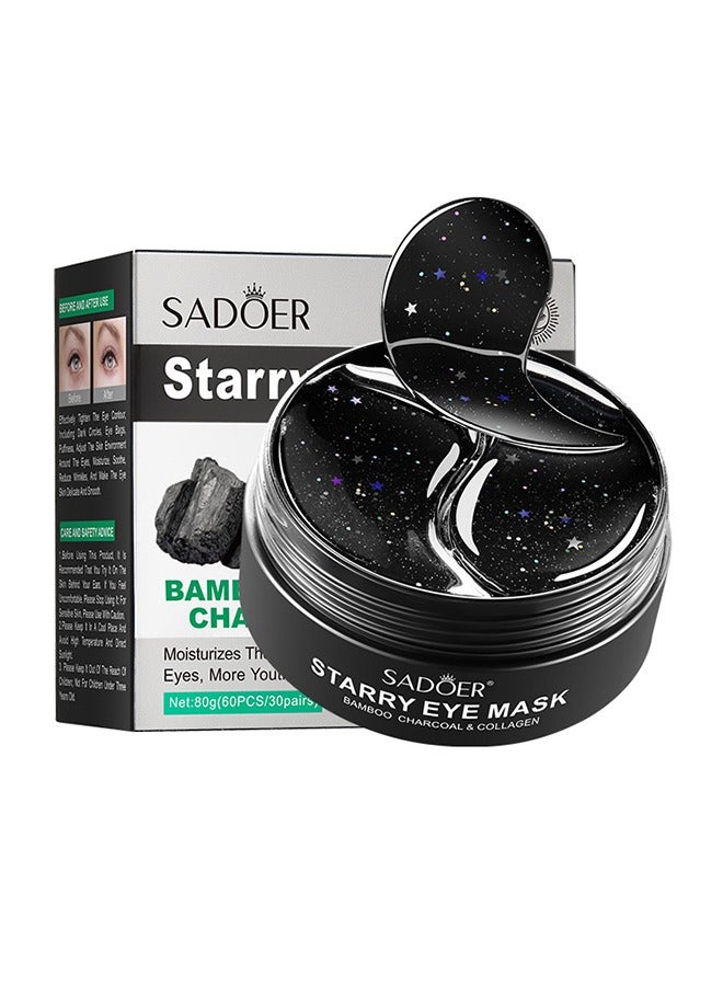 SADOER Starry Eye Mask, Moisturizes The Skin Around The Eyes More Youthful, Treats Puffiness and Dark Circles, Reduces Eye Bags, Smoothes Wrinkles, and Brightens Skin 60PCS - Image 1