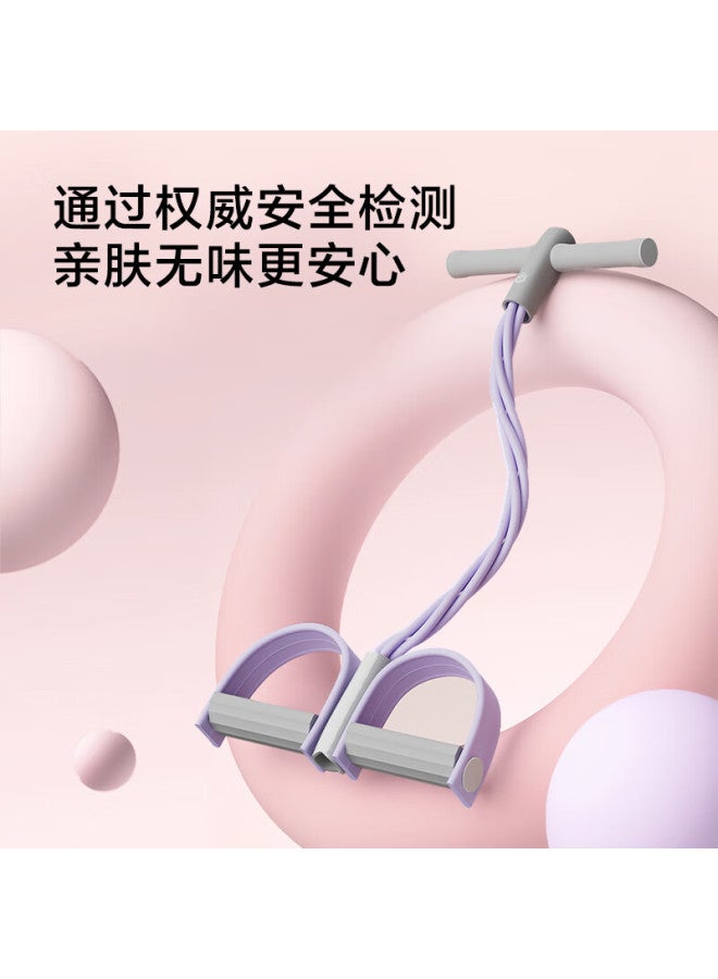 JD.com Jdjz Foot Pedal Resistance Band Yoga Stretch Band Elastic Rope Fitness Equipment Sit-up Assistant Foot Tread Abdominal Curl Purple  - Image 5