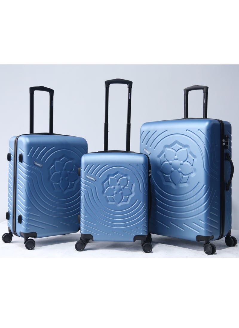 Stargold - 3 Piece ABS Hard Side Trolley Luggage Set Spinner Wheels With Number Lock - Image 1