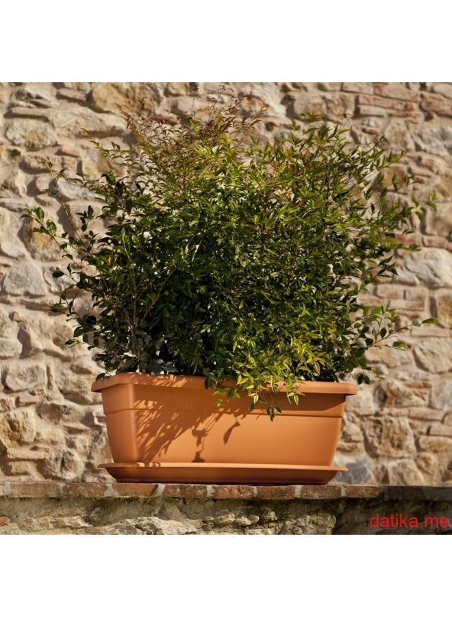 Idel Large Rectangular Raised Garden Planter Box 80x37x32 cm – 60L Plastic Pot for Outdoor Plants, Flowers, Herbs & Vegetables – Durable Container for Balcony, Patio, Terrace by Idel - Image 2