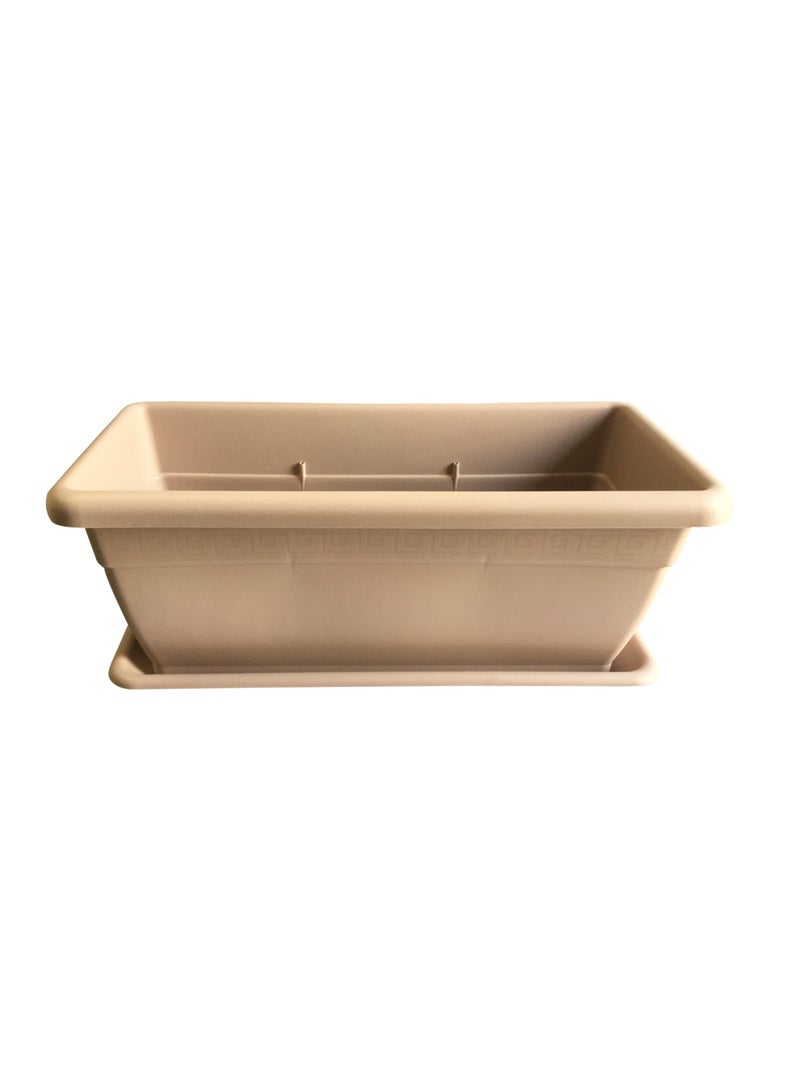 Idel Large Rectangular Raised Garden Planter Box 80x37x32 cm – 60L Plastic Pot for Outdoor Plants, Flowers, Herbs & Vegetables – Durable Container for Balcony, Patio, Terrace by Idel - Image 1