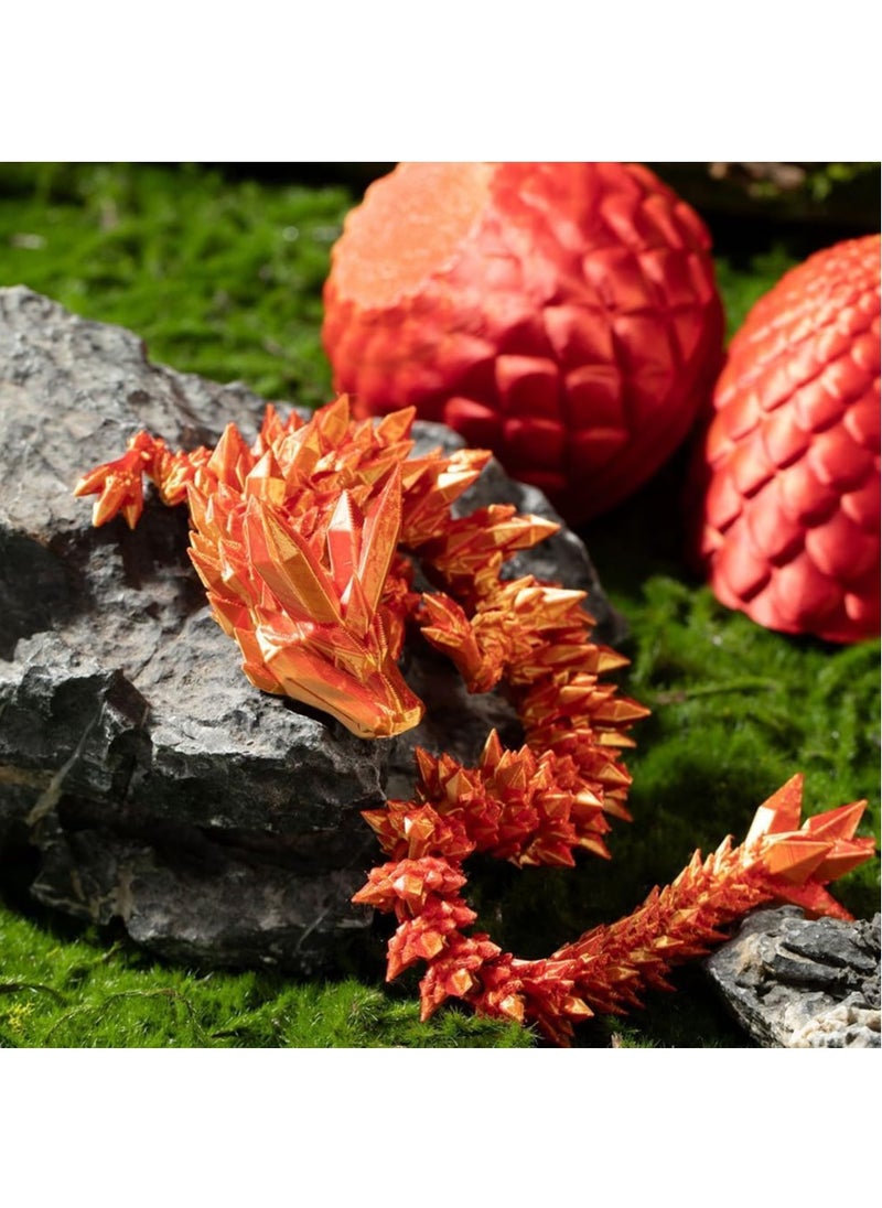 RATSAW - 3D Printed Dragon Dragon Egg Fidget Toy Surprise Articulated Crystal Gem Dragon Mystery Dragon Eggs with Dragon Inside 3D Printed Toys Gift Figurine Decor Laser Purple - Image 1