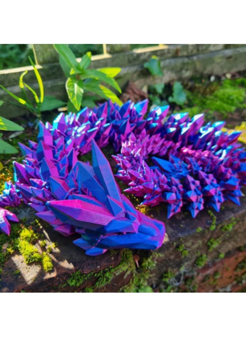 RATSAW - 3D Printed Dragon Dragon Egg Fidget Toy Surprise Articulated Crystal Gem Dragon Mystery Dragon Eggs with Dragon Inside 3D Printed Toys Gift Figurine Decor Laser Purple - Image 1