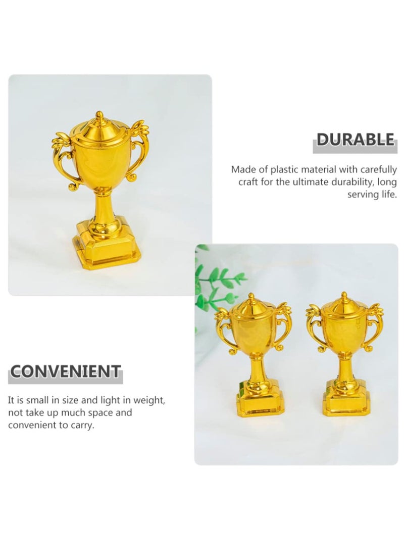 Excefore Prize Trophies Decor for Kids, 6 Pcs Mni Plastic Child Cake Sports Ball Models Events Trophies, Miniature Toys Tournaments Trophy Kids Mini Trophy Personal Trophy Mini Trophies Child  - Image 2