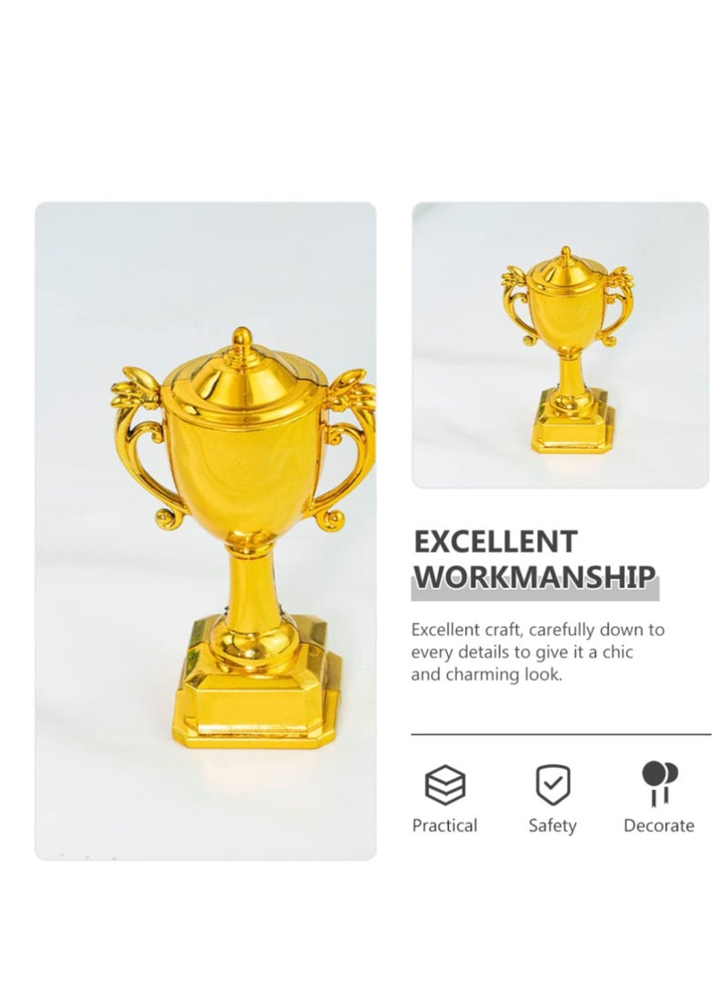 Excefore Prize Trophies Decor for Kids, 6 Pcs Mni Plastic Child Cake Sports Ball Models Events Trophies, Miniature Toys Tournaments Trophy Kids Mini Trophy Personal Trophy Mini Trophies Child  - Image 4