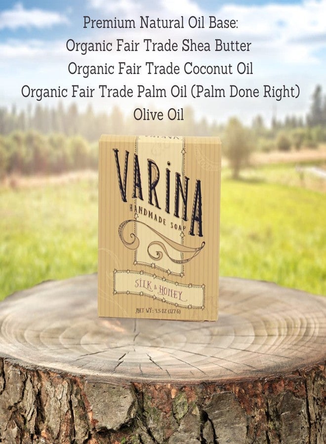 Varina Silk & Honey Soap Bar - Gentle Cleansing for Sensitive Skin, Sweet and Vanilla - 3 Pack Handmade Soap - Image 2