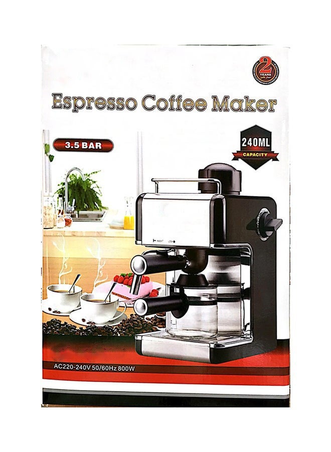 ال سي ماكينة صنع قهوة الإسبريسو 3.5 بار سعة 240 مل 800 واط