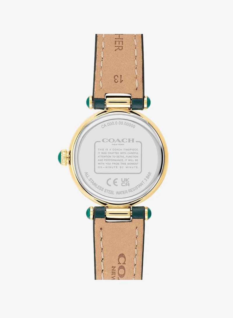 Coach  Cary Analogue Quartz Movement Watch Leather Strap - 14503951 for Women | Best Price UAE