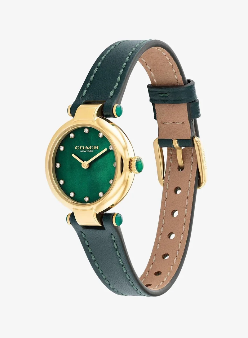 COACH Cary Analogue Quartz Movement Watch Leather Strap - 14503951