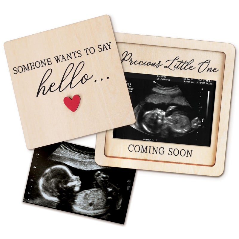 Hangwoous Pregnancy Announcement For Grandma Grandparents Ultrasound Picture Frame Surprise Box Baby Announcement Sign Baby Coming Soon Announcement Pregnancy Reveal to Husband Friends Auntie Uncle - Image 2